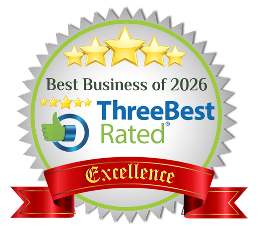 ThreeBestRated Best Business of 2026 excellence badge for Phoenix Private Investigator